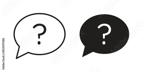 Help icons silhouette vector flat illustration design. Stroke line icons