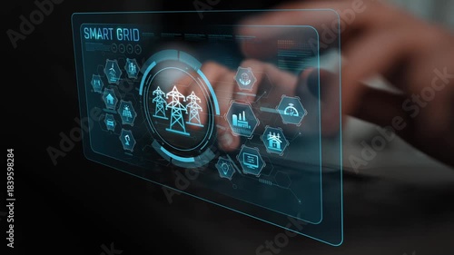 Wallpaper Mural Smart grid system integrating renewable energy sources, energy storage, smart inverters, and demand response for efficient, decentralized, and modern power distribution Marrow Torontodigital.ca