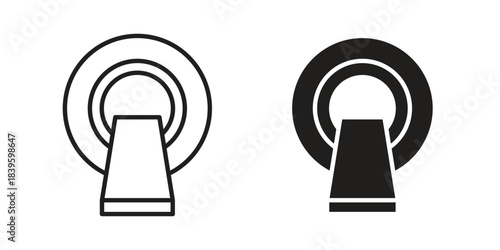 MRI icons silhouette vector flat illustration design. Stroke line icons