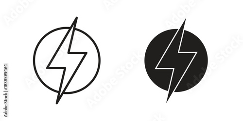 Power icons silhouette vector flat illustration design. Stroke line icons