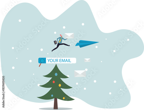 Email subscription to send newsletter for promotion and product update, online communication and marketing.about a man and his life.