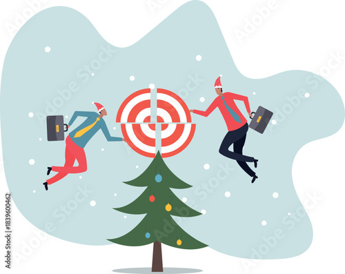 Team target to success together, teamwork or challenge to work as partnership, coworkers or colleague collaboration to achieve goal .about a man and his life.