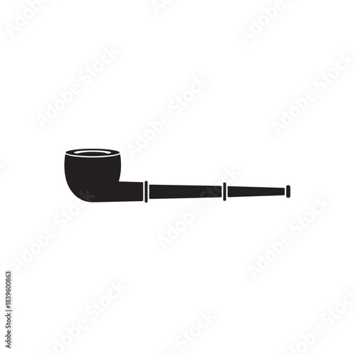 Smoking pipe icon for web and app design, minimalist vector symbol