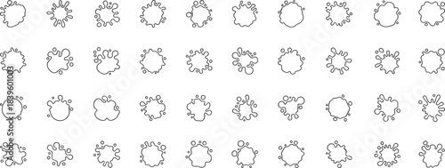 Abstract Hand Drawn Organic Blob Shapes Collection with Liquid, Splash and Irregular Outline Elements for Modern Background, Branding and Creative Design Projects