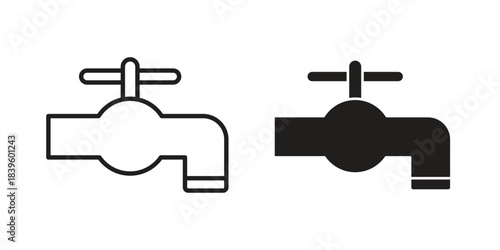 Tap icons silhouette vector flat illustration design. Stroke line icons