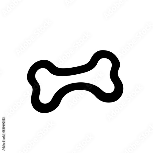 Iconic shape of a dog bone representing playfulness and companionship for pets