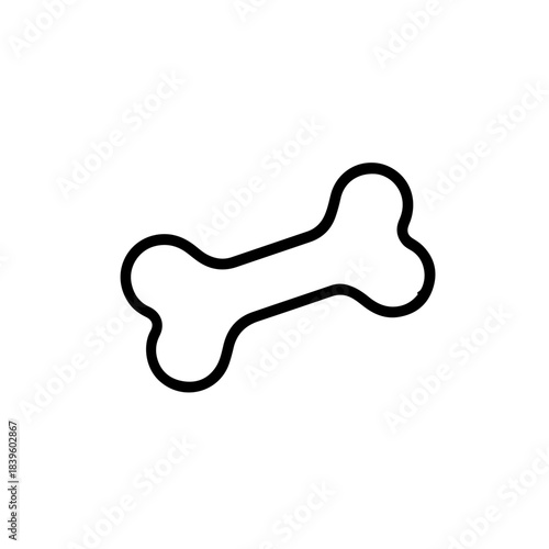 Iconic shape of a dog bone representing playfulness and companionship for pets