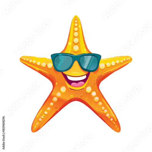 starfish with glasses