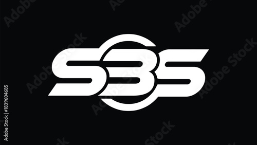 Vector SBS initial letter monogram logo design.
