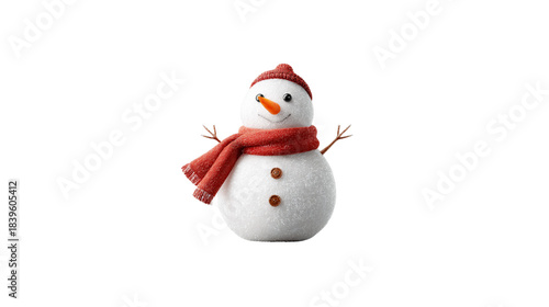  Winter Concept with Isolated Snowman
