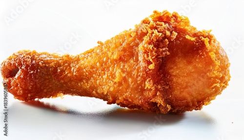 single fried chicken drumstick close up