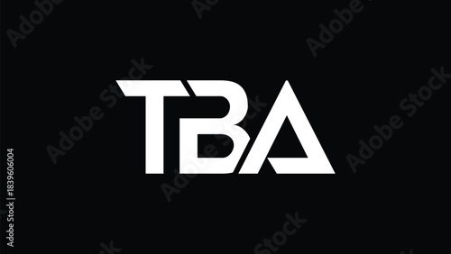 Vector TBA initial monogram logo design.