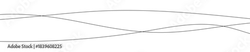 Thin curved wavy lines