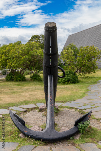 Oslo, Norway-August 11, 2025: Large Historic Anchor Display Outdoors