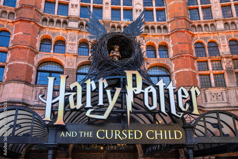 Obraz premium Harry Potter and the Cursed Child at the Palace Theatre in London, UK
