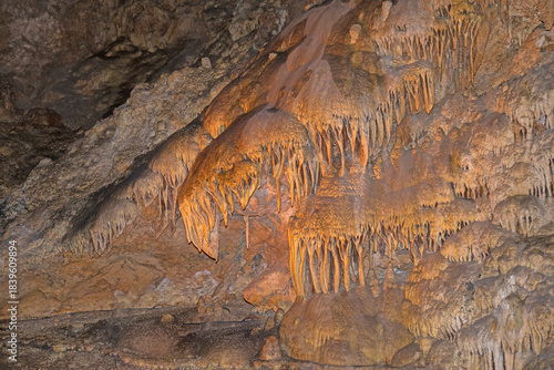 Weeping Limestone Features in a Deep Cavern