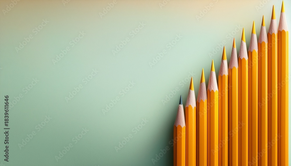 Obraz premium yellow pencil draw a line for banner background material