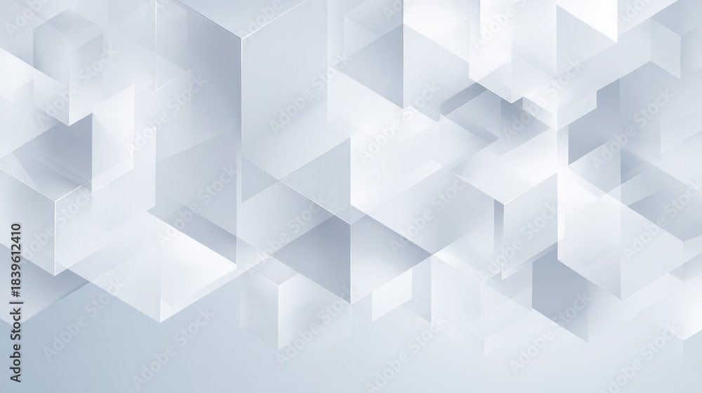 Obraz premium Sleek Lactic Geometric Canvas with Bright White Hues and Open Space for Text
