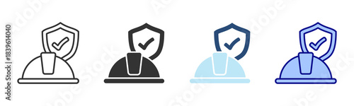 Worker Icon Set. Designed In Multi Style