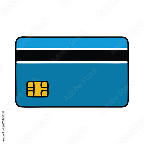 vector credit card isolated on white