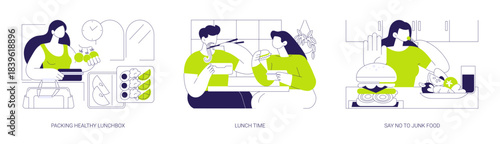Healthy snack isolated cartoon vector illustrations se