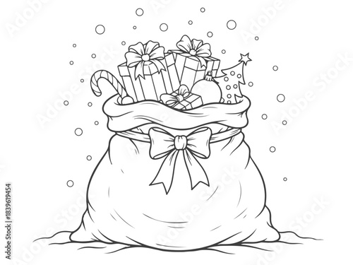 Christmas Gift Bag Coloring Book for Kids Festive Holiday Season Fun