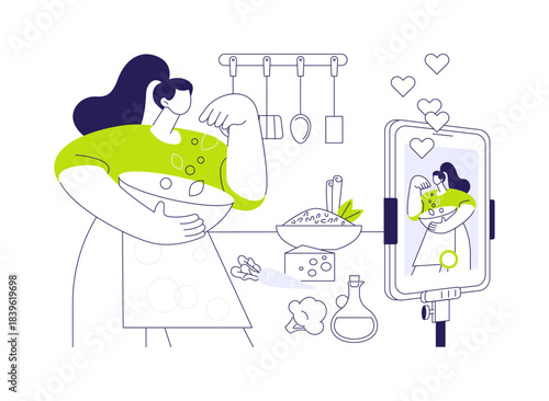 Growing audience isolated cartoon vector illustrations.