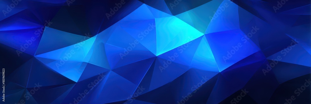 Fototapeta premium Sleek Blue Abstract Banner. Elegant Polygon Background for Business and Digital Communication
