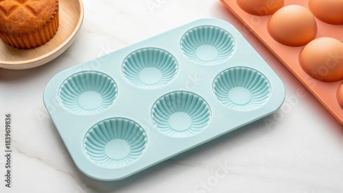 Silicone mold for baking mockup kitchen mockup pastry mockup tray mockup shapes mockup cake mockup chocolate mockup nonstick mockup reusable mockup background image