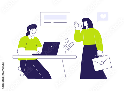 Client satisfaction abstract concept vector illustration.