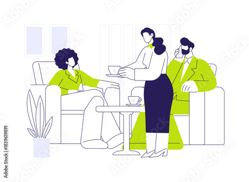 Customer-oriented company abstract concept vector illustration.