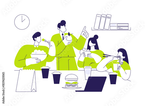 Meal allowance abstract concept vector illustration.