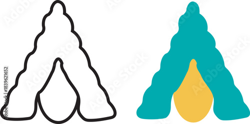 Abstract Mountain Peak Icon – Minimal Outdoor Vector