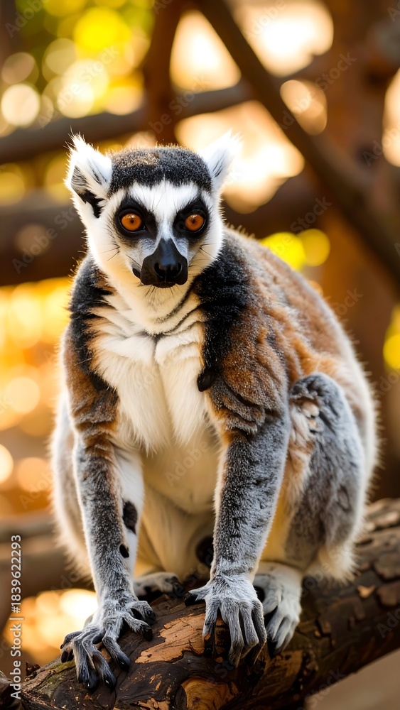 Fototapeta premium Ring-tailed lemur portrait