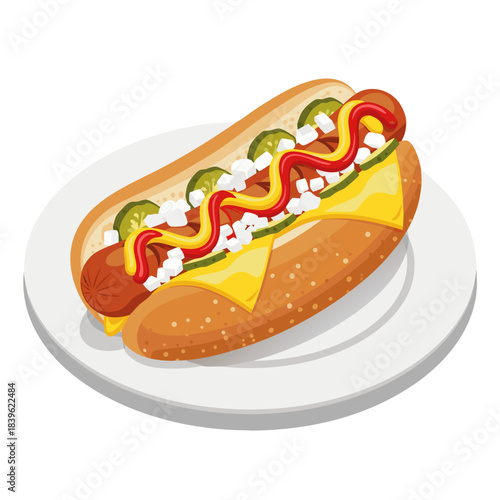 hot dog vector illustration