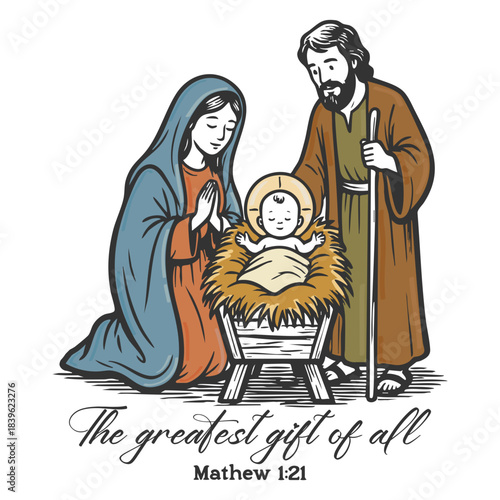 The Greatest Gift Of All - Christian Christmas Design