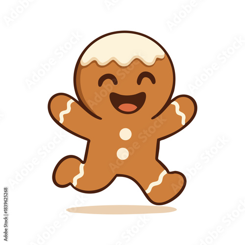 A gingerbread man with a furrowed brow, looking angry and dissatisfied, reflecting a stern mood in a fun cartoon style.