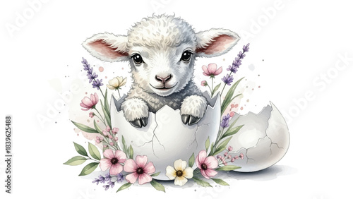 Golden Mythological Easter Bunny in Rose Garden