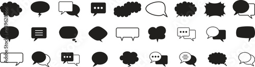 speech bubble big set