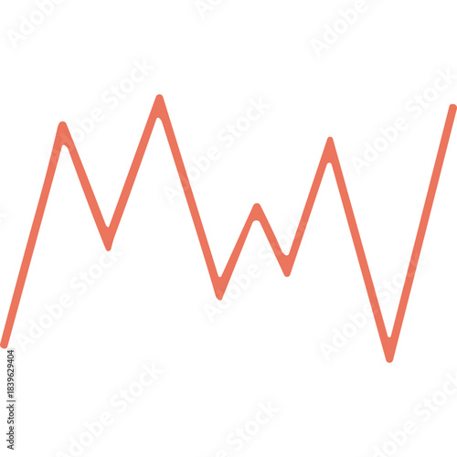 A Coral Orange Line Graph Abstract Background With Black Backdrop Showing Peaks and Valleys Representing Data Trends and Financial Fluctuations Minimalist Design