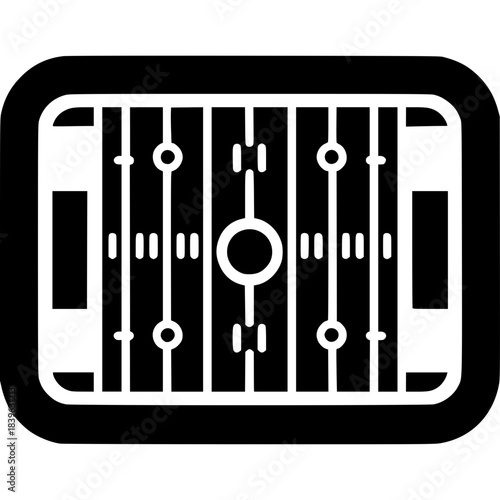 American Football Field Icon Vector