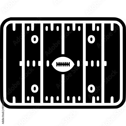 American Football Field Icon Vector