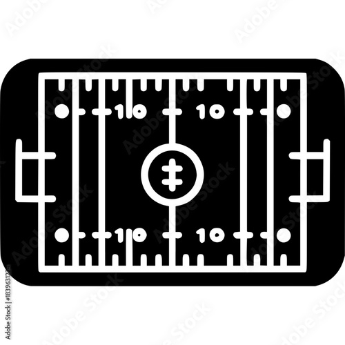 American Football Field Icon Vector