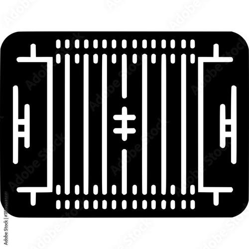 American Football Field Icon Vector