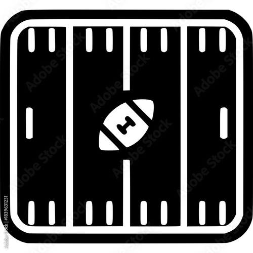 American Football Field Icon Vector