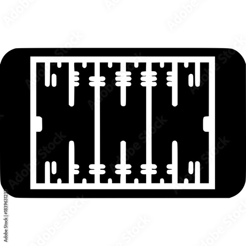 American Football Field Icon Vector