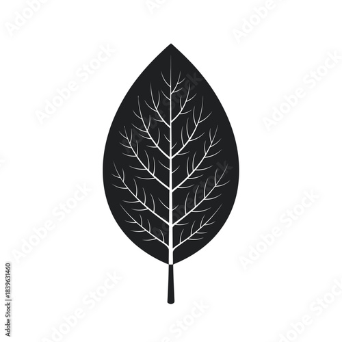 Nature and environment leaf symbol for app ui and website design flat vector icon