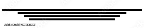 Drawing dividers for design. Set of black straight lines . Lines, borders, underline pencil strokes. 