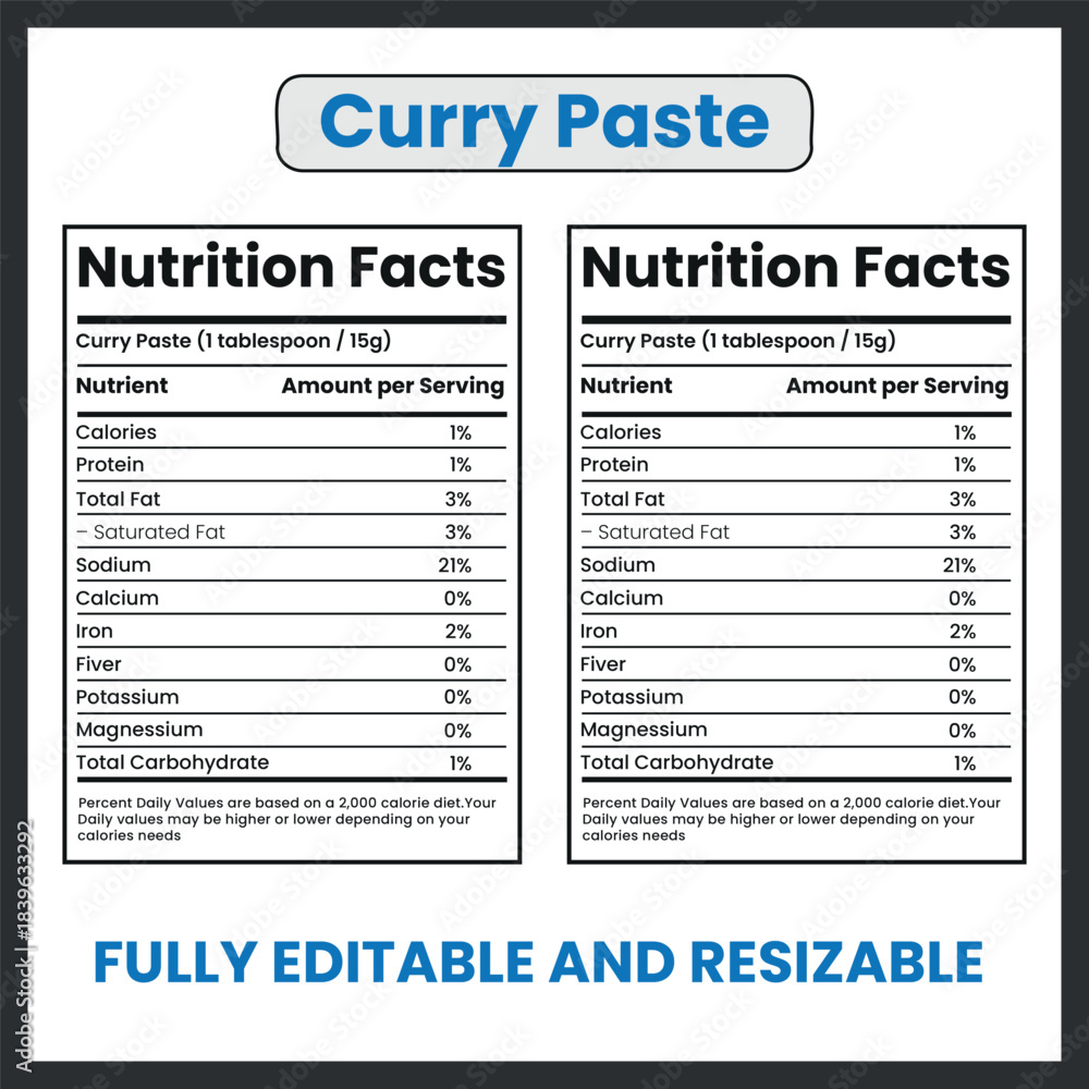 Obraz premium Curry Paste – Vector Illustration