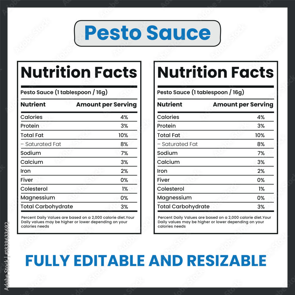 Obraz premium Pesto Sauce – Vector Illustration